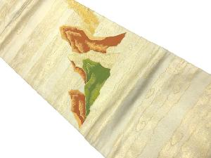 リサイクル　岩山模様織出し名古屋帯